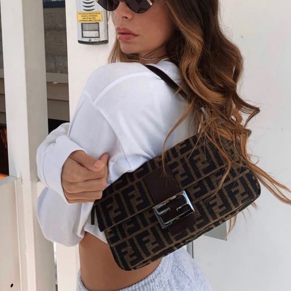 Fendi Handbags - RARE🧚🏻‍♀️ Authentic Fendi Zucca tabacco baguette ✨